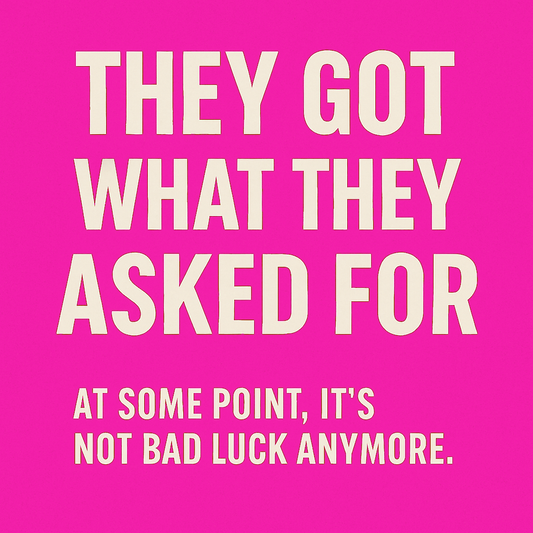 At some point, it’s not bad luck. It’s a choice.