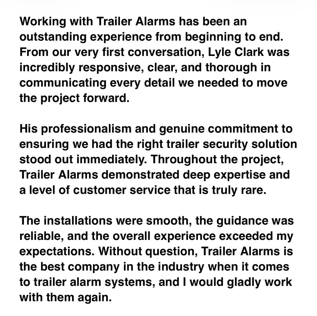 Getting a testimonial like this never gets old